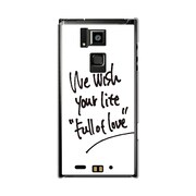 101F-YCM2P0427-78 [オリジナルデザイン SoftBank 101F ARROWS A ケース 【We wish your life Full of Love / Big White】]