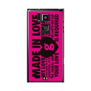 101F-YCM2P0441-78 [オリジナルデザイン SoftBank 101F ARROWS A ケース 【MADE IN LOVE pink design】]