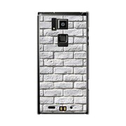 オリジナルデザイン SoftBank 101F ARROWS A ケース 【レンガ パターン ホワイト A】 101F-YCM2P0571-78