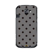 オリジナルデザイン docomo F-08E らくらくスマートフォン2 ケース 【Dot Pattern グレー & ブラック】 F-08E-YCM2P0104-78