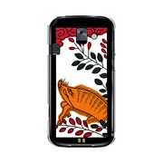F-08E-YCM2P0167-78 [オリジナルデザイン docomo F-08E らくらくスマートフォン2 ケース 【萩に猪】]