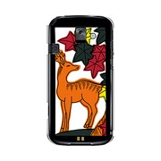 オリジナルデザイン docomo F-08E らくらくスマートフォン2 ケース 【紅葉に鹿】 F-08E-YCM2P0168-78