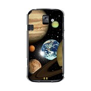 オリジナルデザイン docomo F-08E らくらくスマートフォン2 ケース 【スペースプラネット ブラック】 F-08E-YCM2P0197-78