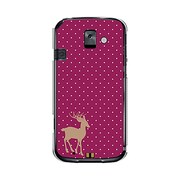 F-08E-YCM2P0283-78 [オリジナルデザイン docomo F-08E らくらくスマートフォン2 ケース 【Dot Reindeer パープル】]