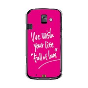 オリジナルデザイン docomo F-08E らくらくスマートフォン2 ケース 【We wish your life Full of Love / Lover Pink】 F-08E-YCM2P0428-78