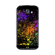 オリジナルデザイン docomo F-08E らくらくスマートフォン2 ケース 【Smash Paint Graphics - Smash Purple】 F-08E-YCM2P0446-78