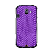 オリジナルデザイン docomo F-08E らくらくスマートフォン2 ケース 【ヘビ柄 パープルミックス】 F-08E-YCM2P0526-78