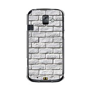 オリジナルデザイン docomo F-08E らくらくスマートフォン2 ケース 【レンガ パターン ホワイト A】 F-08E-YCM2P0571-78
