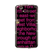 オリジナルデザイン docomo N-07D MEDIAS X ケース 【NewYork Typography ピンク】 N-07D-YCM2P0002-78
