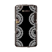 オリジナルデザイン docomo N-07D MEDIAS X ケース 【ホワイト & ブラック レース】 N-07D-YCM2P0379-78