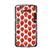 オリジナルデザイン docomo N-07D MEDIAS X ケース 【ストロベリー パターン ホワイトプレート】 N-07D-YCM2P0557-78