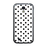 オリジナルデザイン docomo SC-04E GALAXY S4 ケース 【ネコと水玉 白地】 SC-04E-YCM2P0051-78