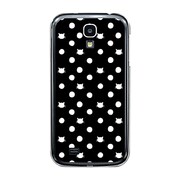 オリジナルデザイン docomo SC-04E GALAXY S4 ケース 【ネコと水玉 黒地】 SC-04E-YCM2P0052-78