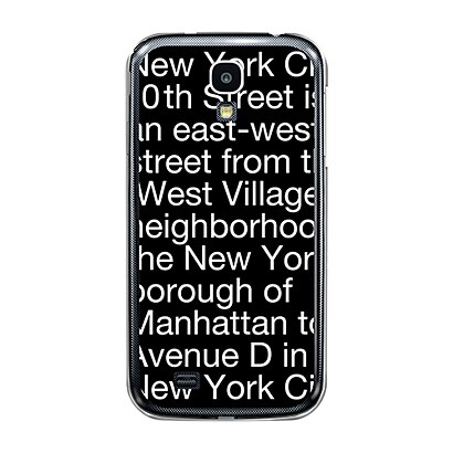 オリジナルデザイン docomo SC-04E GALAXY S4 ケース 【NewYork Typography ブラック】 SC-04E-YCM2P0091-78