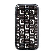 オリジナルデザイン docomo SC-04E GALAXY S4 ケース 【ブラックスターフラワー LOVE & PEACE】 SC-04E-YCM2P0250-78
