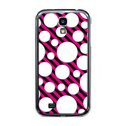 オリジナルデザイン docomo SC-04E GALAXY S4 ケース 【ピンク ストライプ & ランダムドット】 SC-04E-YCM2P0412-78