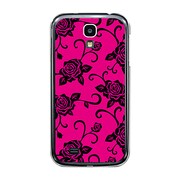 オリジナルデザイン docomo SC-04E GALAXY S4 ケース 【ブラックローズ ピンクパターン】 SC-04E-YCM2P0414-78