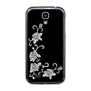 オリジナルデザイン docomo SC-04E GALAXY S4 ケース 【ホワイトローズ ブラックパターン】 SC-04E-YCM2P0416-78