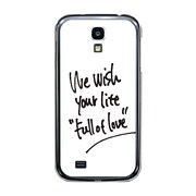 オリジナルデザイン docomo SC-04E GALAXY S4 ケース 【We wish your life Full of Love / Big White】 SC-04E-YCM2P0427-78