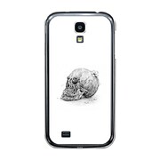 オリジナルデザイン docomo SC-04E GALAXY S4 ケース 【スカルヘッドフラワー ホワイトプレート】 SC-04E-YCM2P0456-78