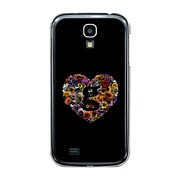 オリジナルデザイン docomo SC-04E GALAXY S4 ケース 【Lovegram Flower Heart Black】 SC-04E-YCM2P0465-78