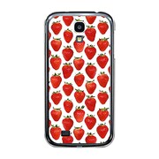 オリジナルデザイン docomo SC-04E GALAXY S4 ケース 【ストロベリー パターン ホワイトプレート】 SC-04E-YCM2P0557-78