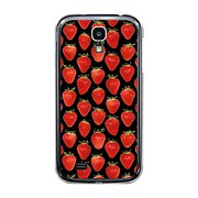 オリジナルデザイン docomo SC-04E GALAXY S4 ケース 【ストロベリー パターン ブラックプレート】 SC-04E-YCM2P0558-78