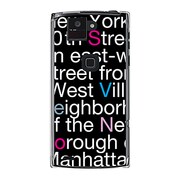 オリジナルデザイン docomo F-02E ARROWS X ケース 【NewYork Typography】 F-02E-YCM2P0001-78