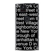 オリジナルデザイン docomo F-02E ARROWS X ケース 【NewYork Typography ブラック】 F-02E-YCM2P0091-78