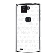 オリジナルデザイン docomo F-02E ARROWS X ケース 【NewYork Typography ホワイト】 F-02E-YCM2P0092-78