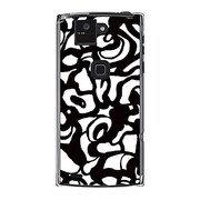 オリジナルデザイン docomo F-02E ARROWS X ケース 【モノクロームフラワー】 F-02E-YCM2P0376-78