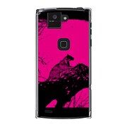 オリジナルデザイン docomo F-02E ARROWS X ケース 【サバンナ チーター ピンクプレート】 F-02E-YCM2P0442-78