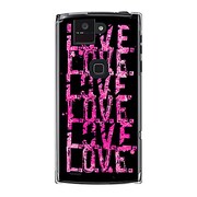 オリジナルデザイン docomo F-02E ARROWS X ケース 【LOVE. LOVE. LOVE. The Pink】 F-02E-YCM2P0469-78
