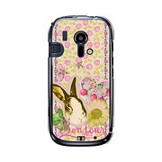 オリジナルデザイン docomo F-12D らくらくスマートフォン ケース 【フラワーラビット】 F-12D-YCM2P0028-78