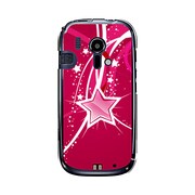 オリジナルデザイン docomo F-12D らくらくスマートフォン ケース 【ワインレッドスター】 F-12D-YCM2P0125-78