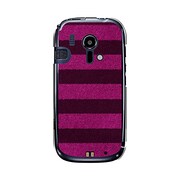 オリジナルデザイン docomo F-12D らくらくスマートフォン ケース 【ボーダーソックス ピンク & ネイビー】 F-12D-YCM2P0130-78