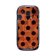 オリジナルデザイン docomo F-12D らくらくスマートフォン ケース 【News-paper-Dot オレンジ】 F-12D-YCM2P0138-78