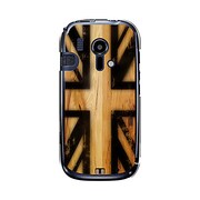 オリジナルデザイン docomo F-12D らくらくスマートフォン ケース 【UnionJack Wood Burn】 F-12D-YCM2P0307-78