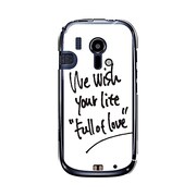 オリジナルデザイン docomo F-12D らくらくスマートフォン ケース 【We wish your life Full of Love / Big White】 F-12D-YCM2P0427-78