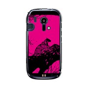 オリジナルデザイン docomo F-12D らくらくスマートフォン ケース 【サバンナ チーター ピンクプレート】 F-12D-YCM2P0442-78