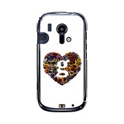 オリジナルデザイン docomo F-12D らくらくスマートフォン ケース 【Lovegram Flower Heart white】 F-12D-YCM2P0464-78