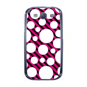 オリジナルデザイン docomo SC-03E GALAXY S III α ケース 【ピンク ストライプ & ランダムドット】 SC-03E-YCM2P0412-78