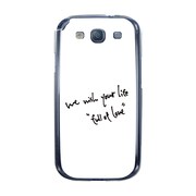 オリジナルデザイン docomo SC-03E GALAXY S III α ケース 【We wish your life Full of Love / White】 SC-03E-YCM2P0426-78