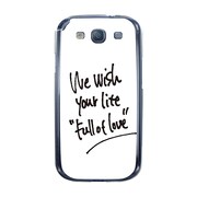 オリジナルデザイン docomo SC-03E GALAXY S III α ケース 【We wish your life Full of Love / Big White】 SC-03E-YCM2P0427-78