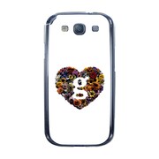 オリジナルデザイン docomo SC-03E GALAXY S III α ケース 【Lovegram Flower Heart white】 SC-03E-YCM2P0464-78
