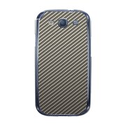 オリジナルデザイン docomo SC-03E GALAXY S III α ケース 【ブラックカーボンパターン Silver】 SC-03E-YCM2P0490-78