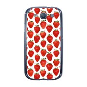 オリジナルデザイン docomo SC-03E GALAXY S III α ケース 【ストロベリー パターン ホワイトプレート】 SC-03E-YCM2P0557-78