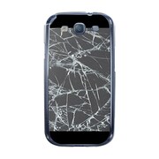 オリジナルデザイン docomo SC-03E GALAXY S III α ケース 【フェイク クラッシュ ガラス ブラック しょぼーん(´・ω・`)】 SC-03E-YCM2P0593-78