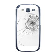 オリジナルデザイン docomo SC-03E GALAXY S III α ケース 【フェイク クラッシュ ガラス ホワイト しょぼーん(´・ω・`)】 SC-03E-YCM2P0594-78