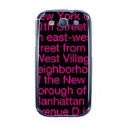 オリジナルデザイン docomo SC-06D GALAXY S III ケース 【NewYork Typography ピンク】 SC-06D-YCM2P0002-78